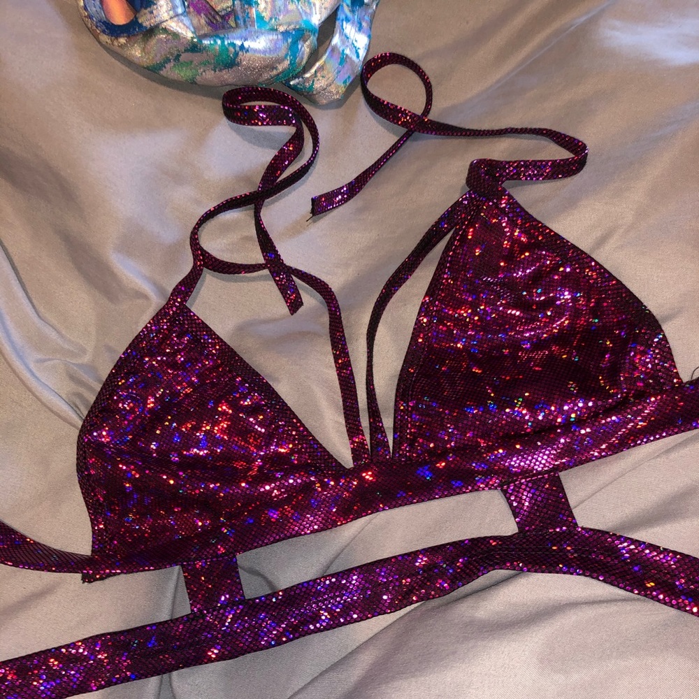 sparkly tie crop top!